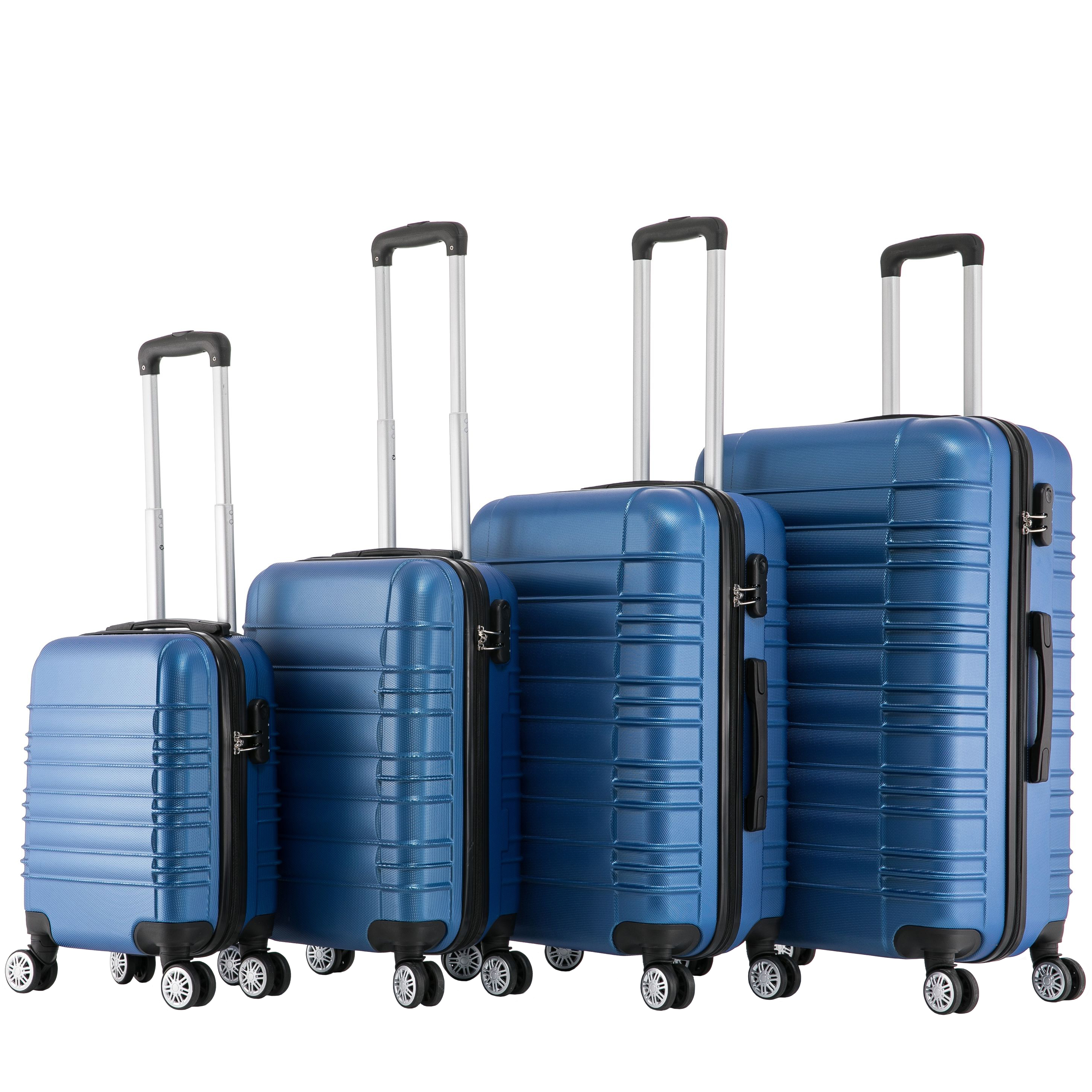 Reisekoffer Hartschalenkoffer AVA 4er Set blau