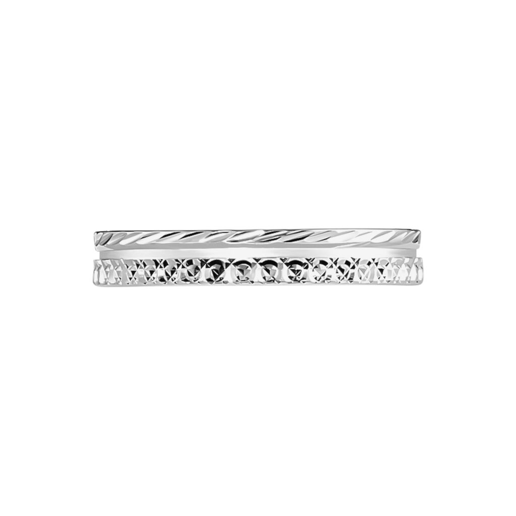 Alliance Joya Ruban Plat Or Blanc