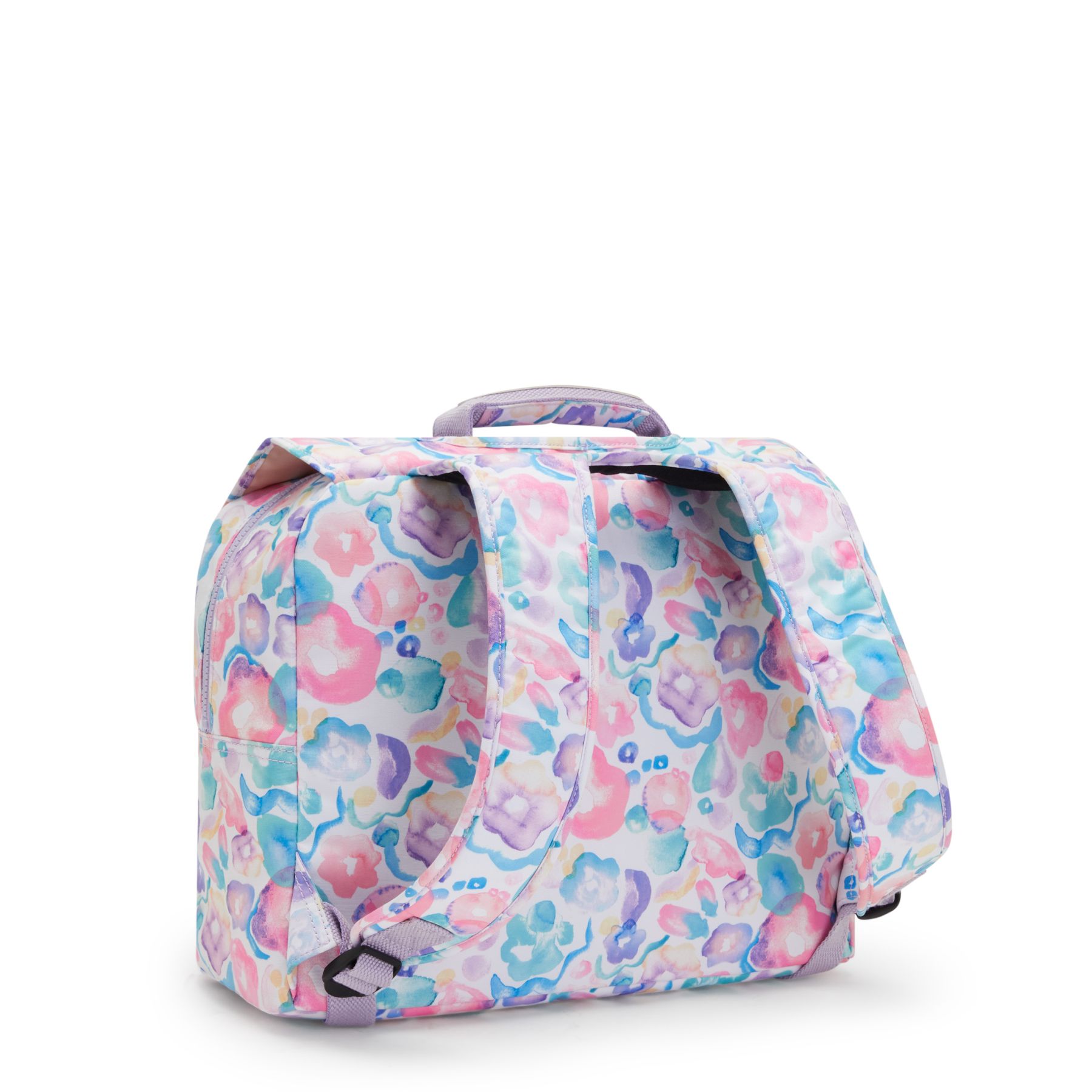 INIKO Sac D’école Medium avec Bretelles Rembourrées - Aqua Flowers