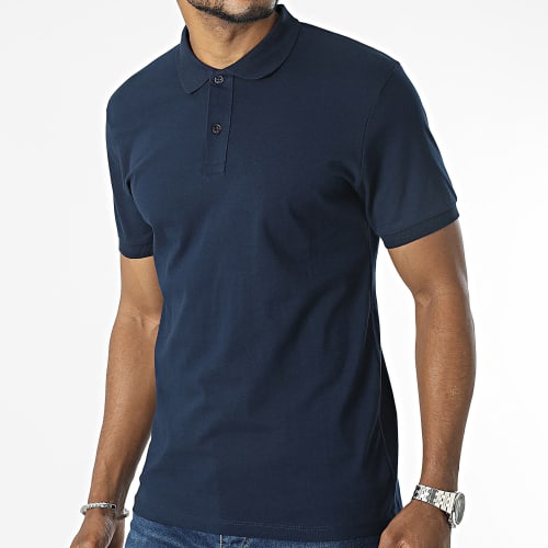 Polo Manches Courtes Bleu Marine