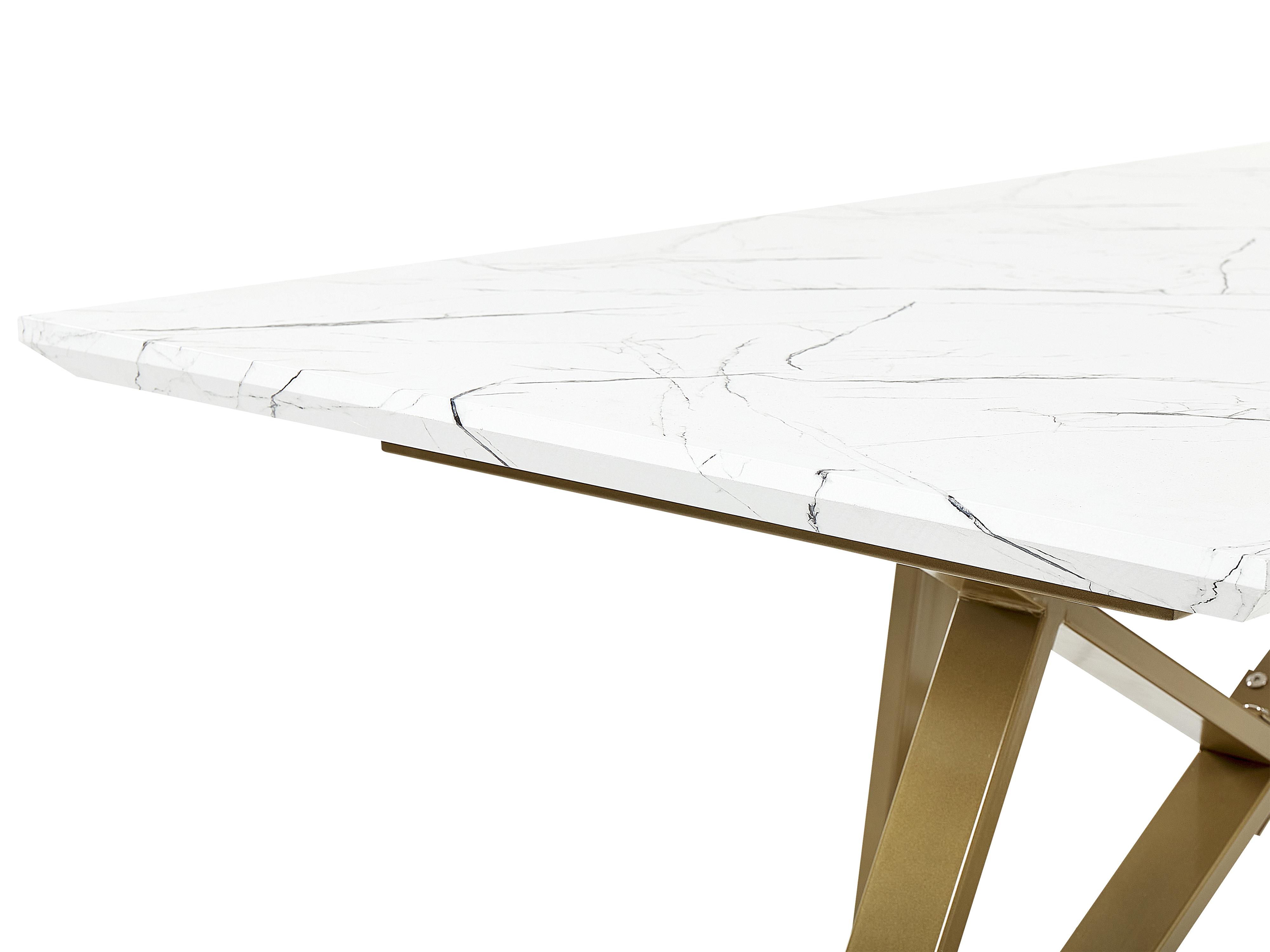 Eettafel uitschuifbaar MAXIMUS Wit marmer 90 cm 160/200 cm