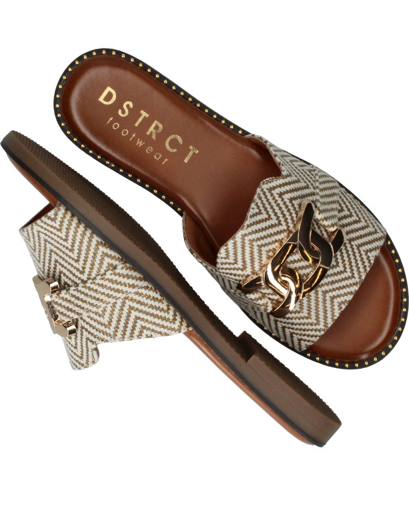 DSTRCT Slippers Goud Dames
