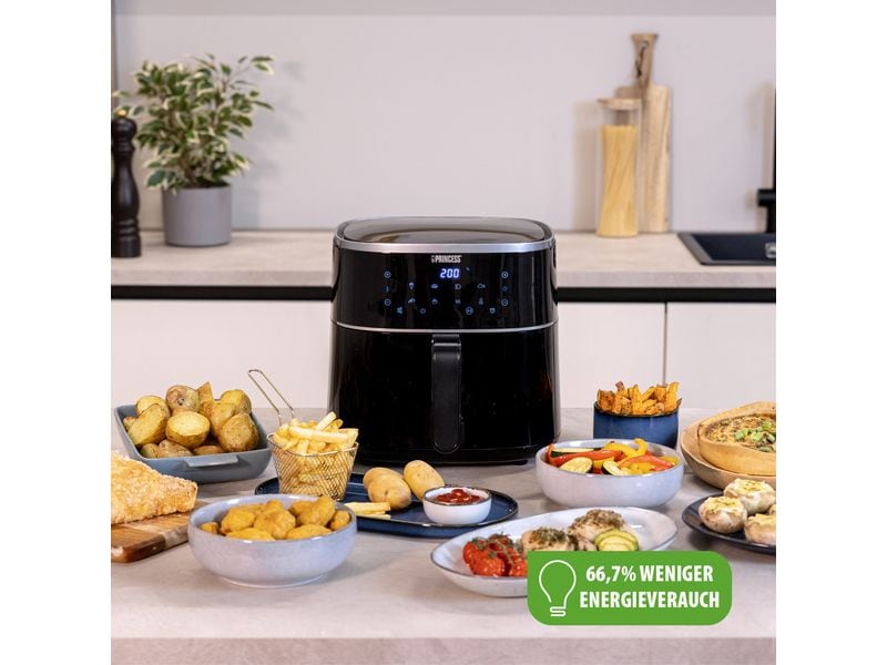Princess Heissluft-Fritteuse 182244 Digitaler Airfryer 6 l Digitale Heissluftfritteuse