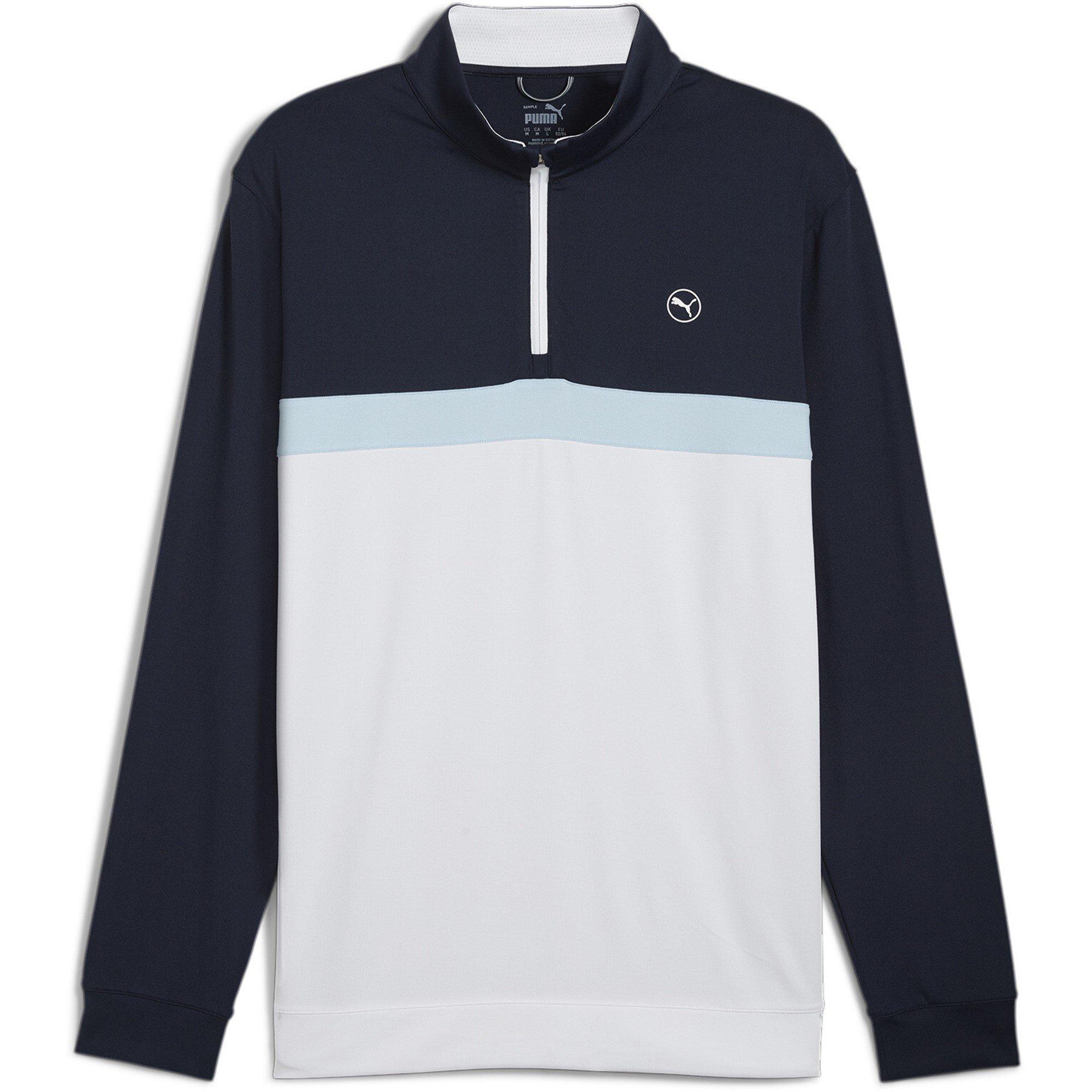 Puma Pure Colour Block Golf Quarter Zip Mens