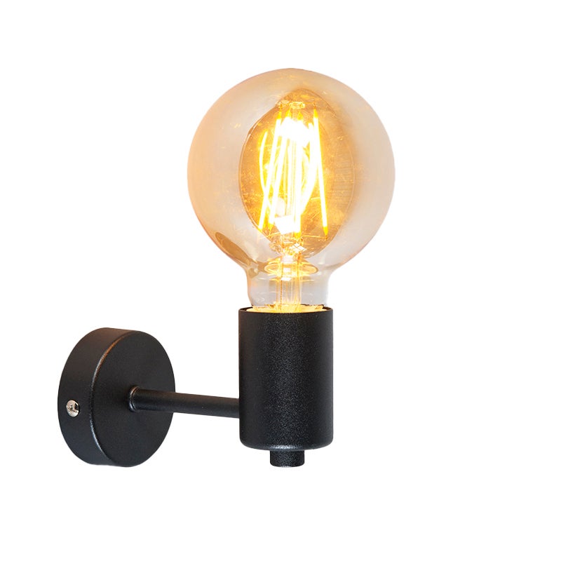 Industriële wandlamp, zwart - Facil 1