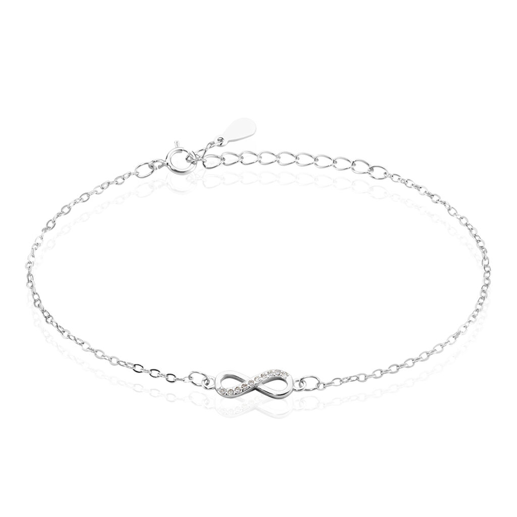 Bracelet Immortelle Argent Blanc Oxyde De Zirconium