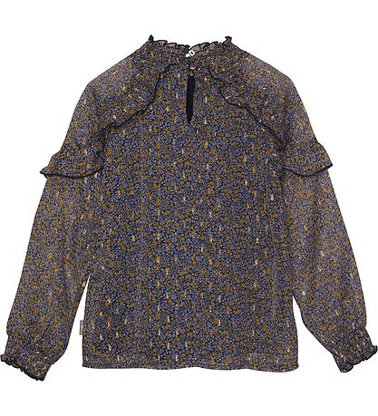 Creamie Bluse - Total Eclipse m. Sm? Blomster
