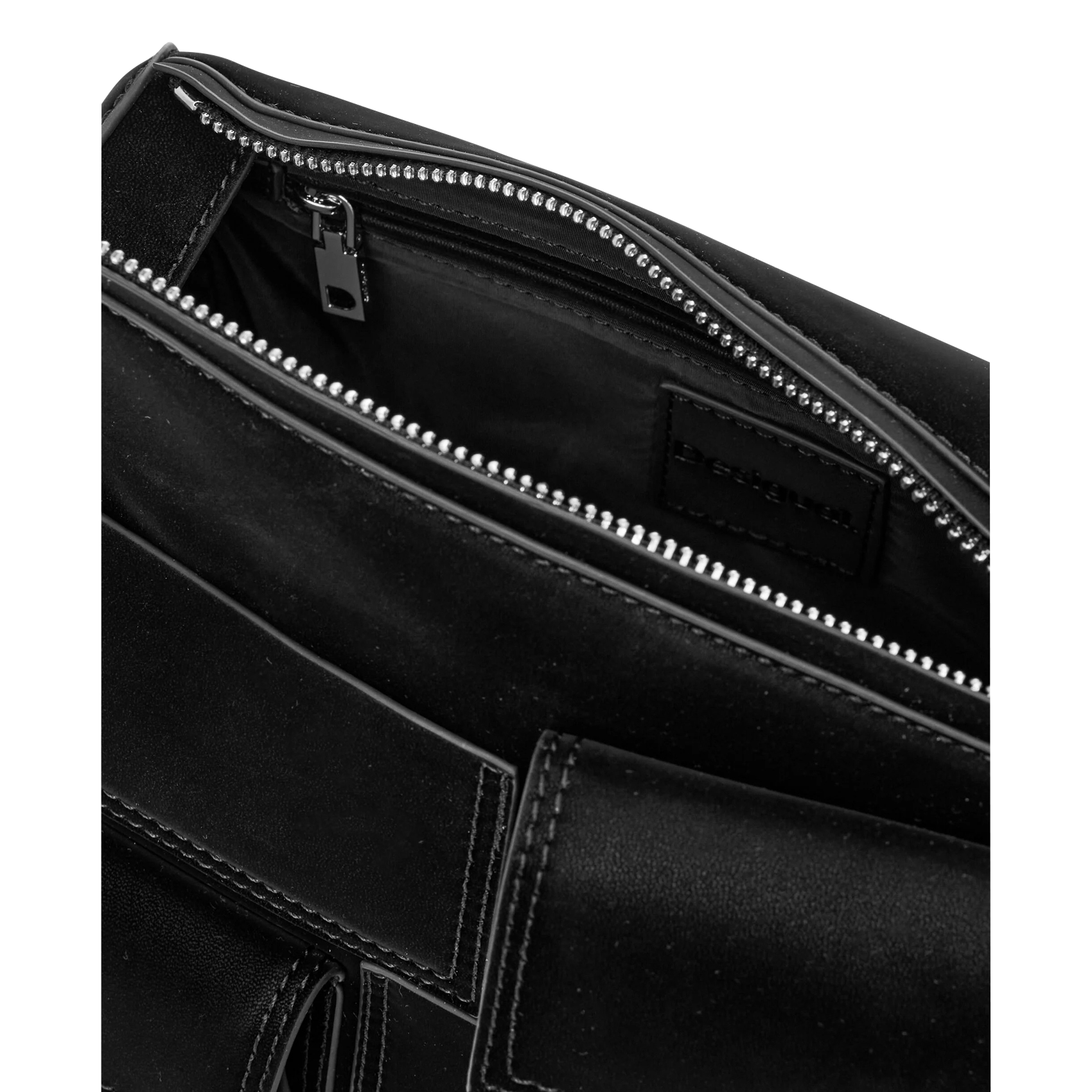 Sac bandoulière effet cuir | Noir
