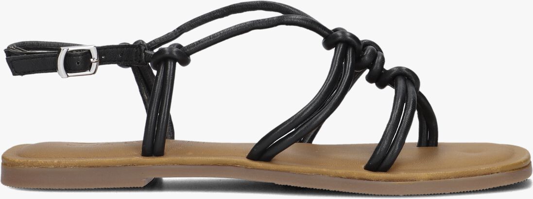zwarte lina locchi platte sandalen l1285
