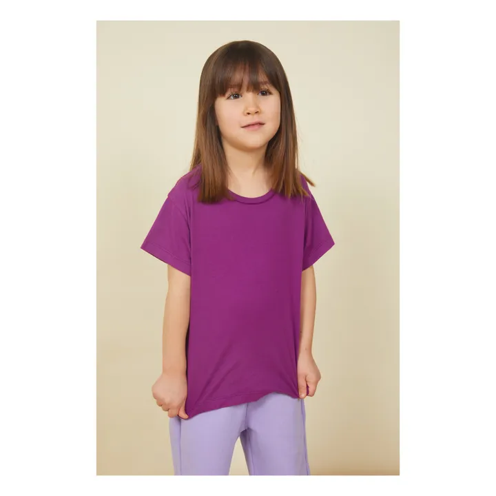 SMALLABLE BASICS T-Shirt Fille Manches Courtes Coton Bio | Rose fuschia