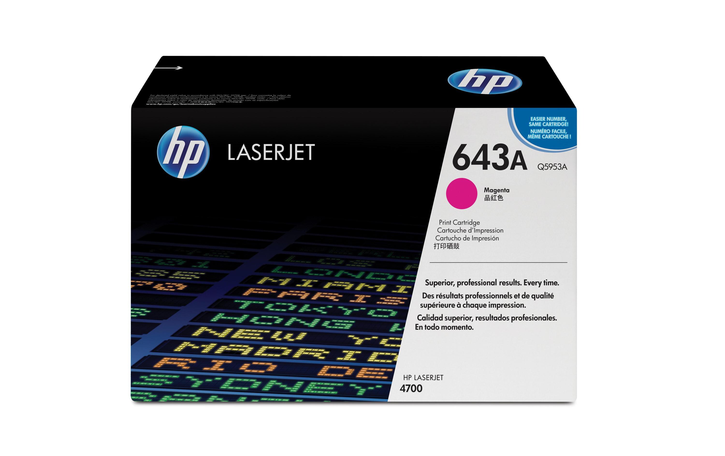 Toner Nr. 643A (Q5953A) Magenta<br>Tonerkartusche