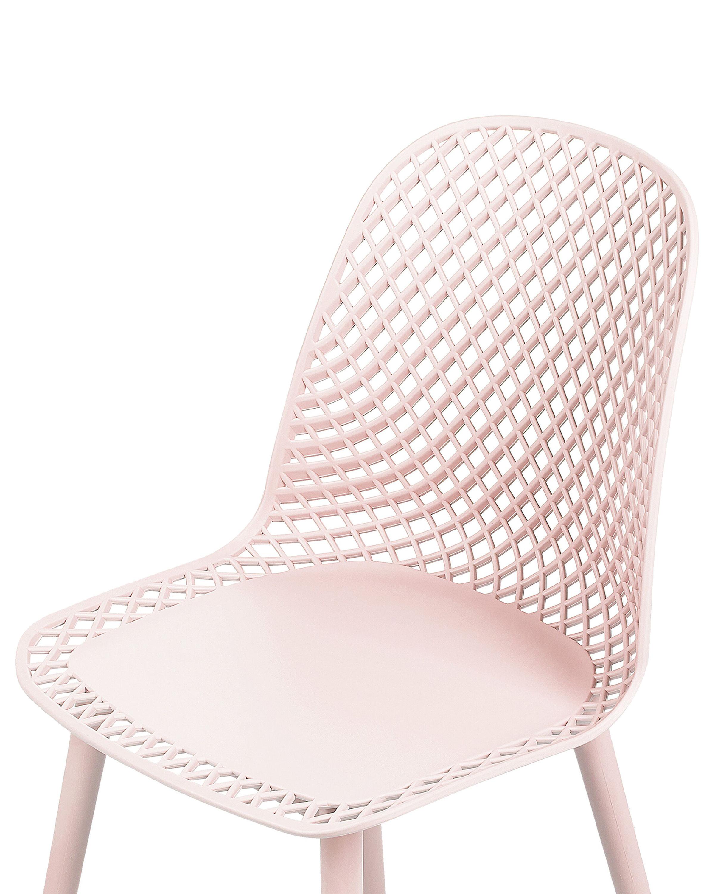 Set van 4 eetkamerstoelen EMORY Pastelroze