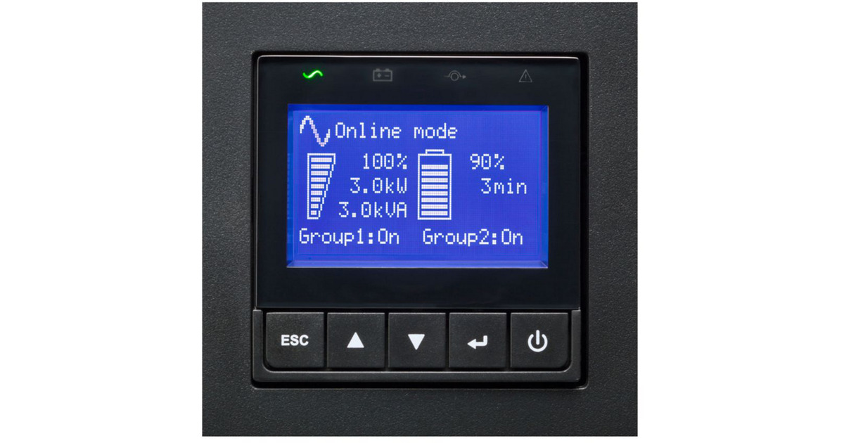 Eaton Power Quality9PX UPS Netpack (9PX2200IRTN) ups  (Zwart/zilver, 2200 VA, 2200 W, ingang: C20, uitgangen: 8x C13, 2x C19, rack/toren, 2U, netwerkkaart inbegrepen)