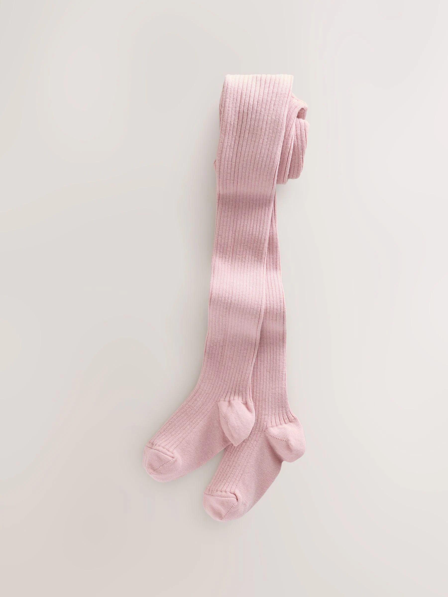 Roze - Geribbelde maillot met hoog katoengehalte
