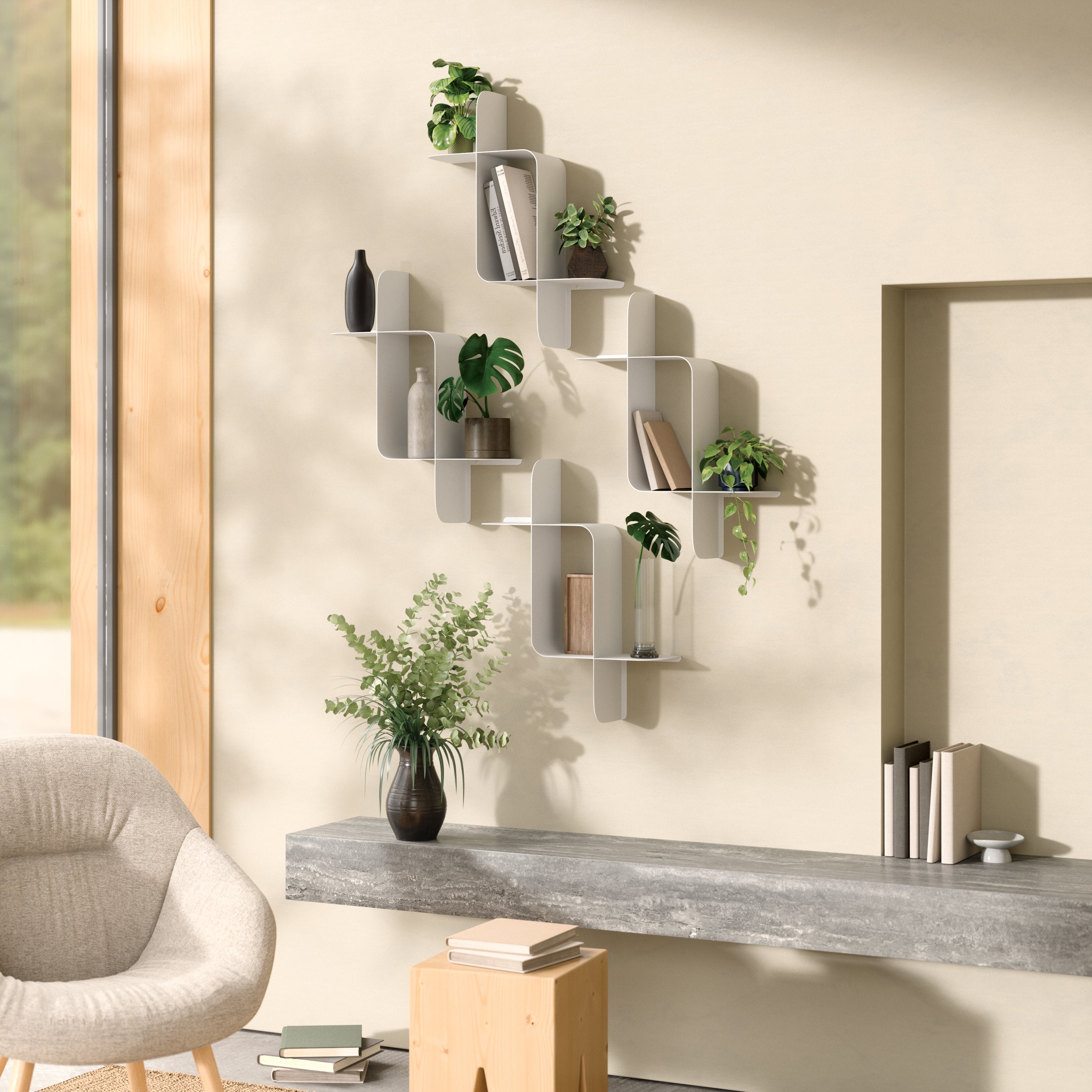 Umbra Montage Wandplank - Set van 2 - Wit