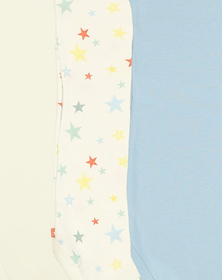Kurzarm-Body STERNE 3er Pack in bunt