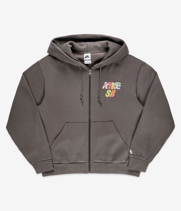 Nike SB Chest Logo Zip-Hoodie (cave stone white)