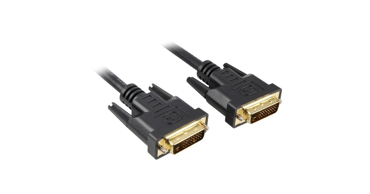 SharkoonDVI-D kabel  (Zwart, 5 meter, Dual-Link)