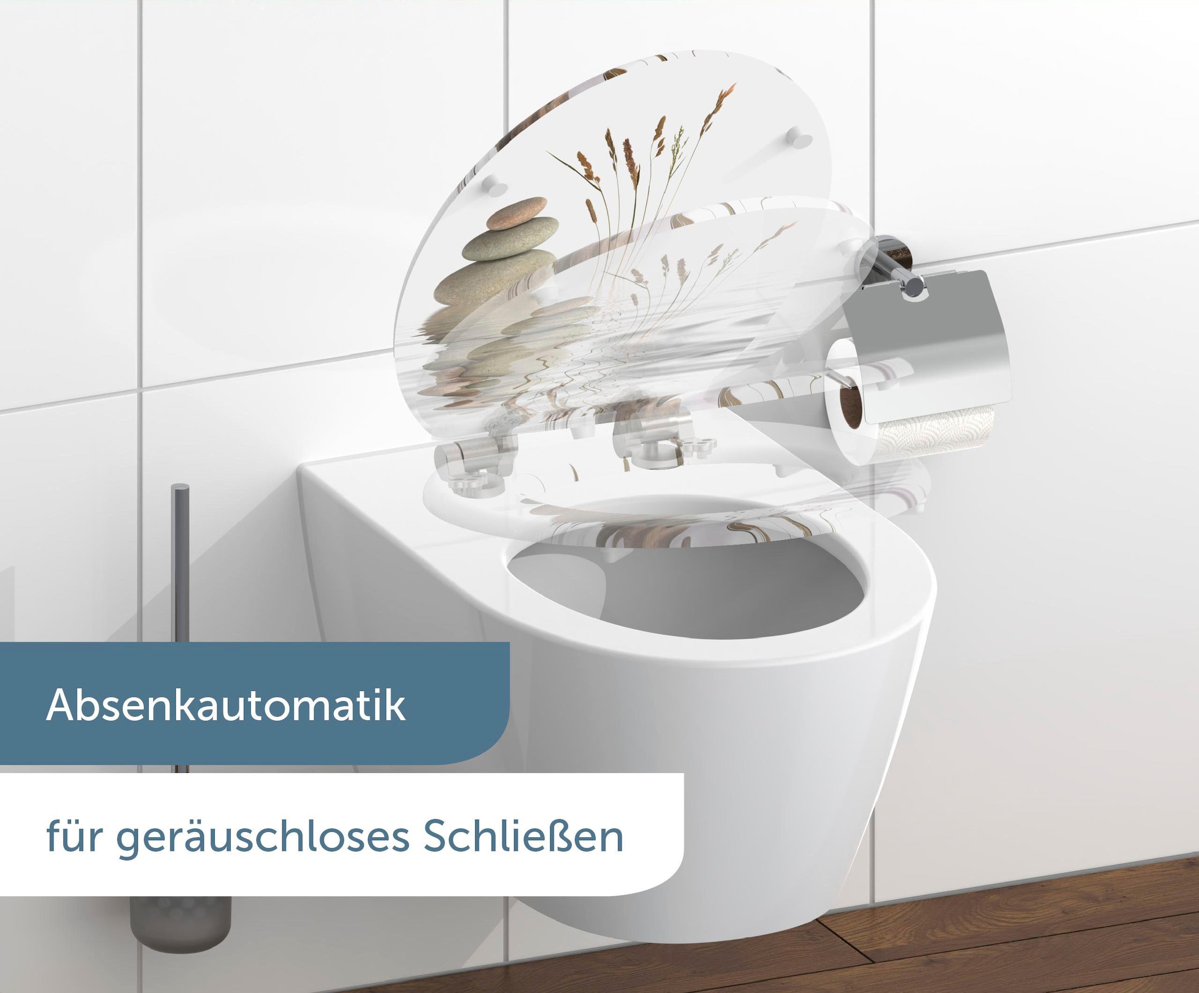 Schütte WC-Sitz »Balance« mit Absenkautomatik und Holzkern, MDF