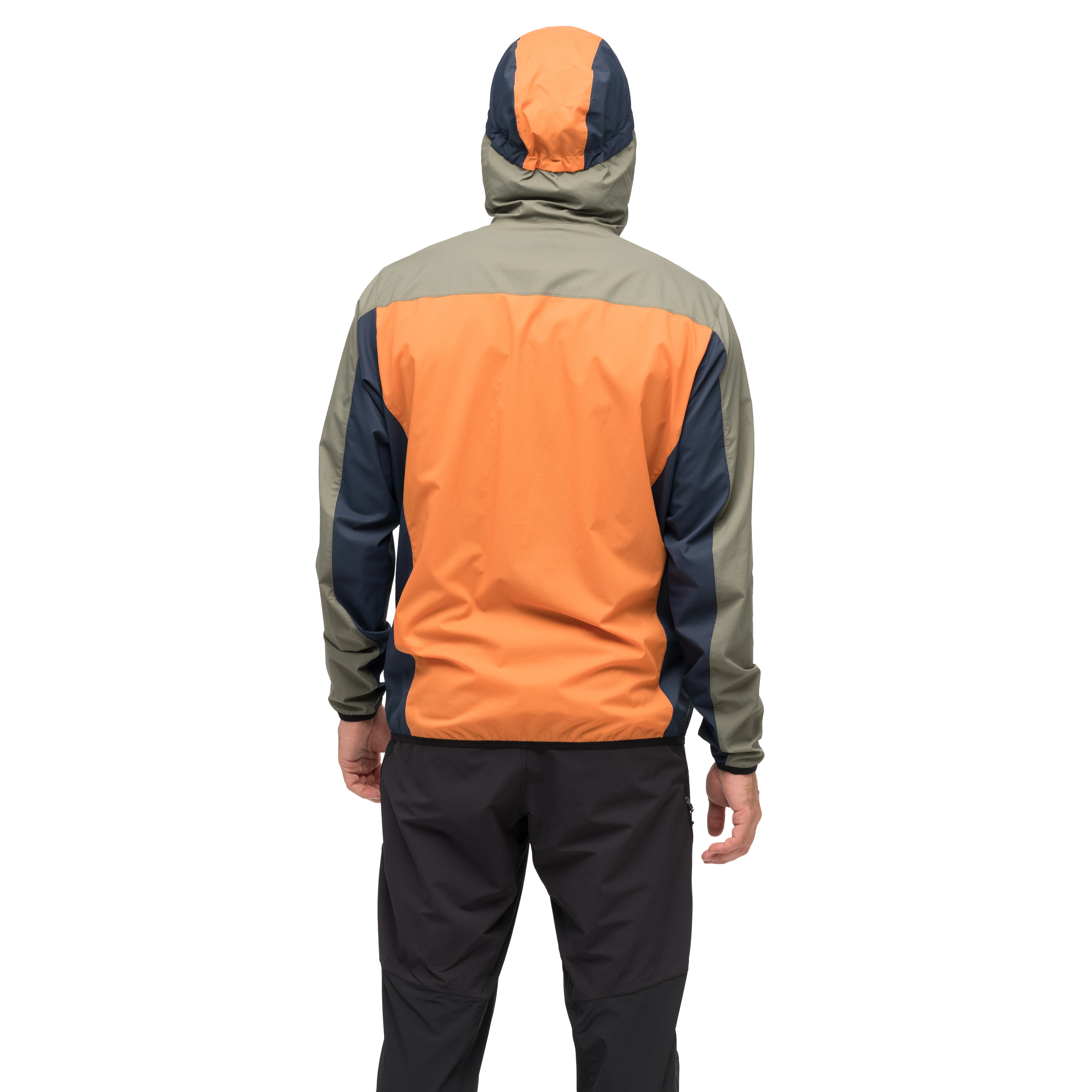 Vaagaa Windbreaker Jacket Men Faded Orange / Green Mud