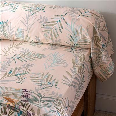 Linge de lit feuillage aquarelle