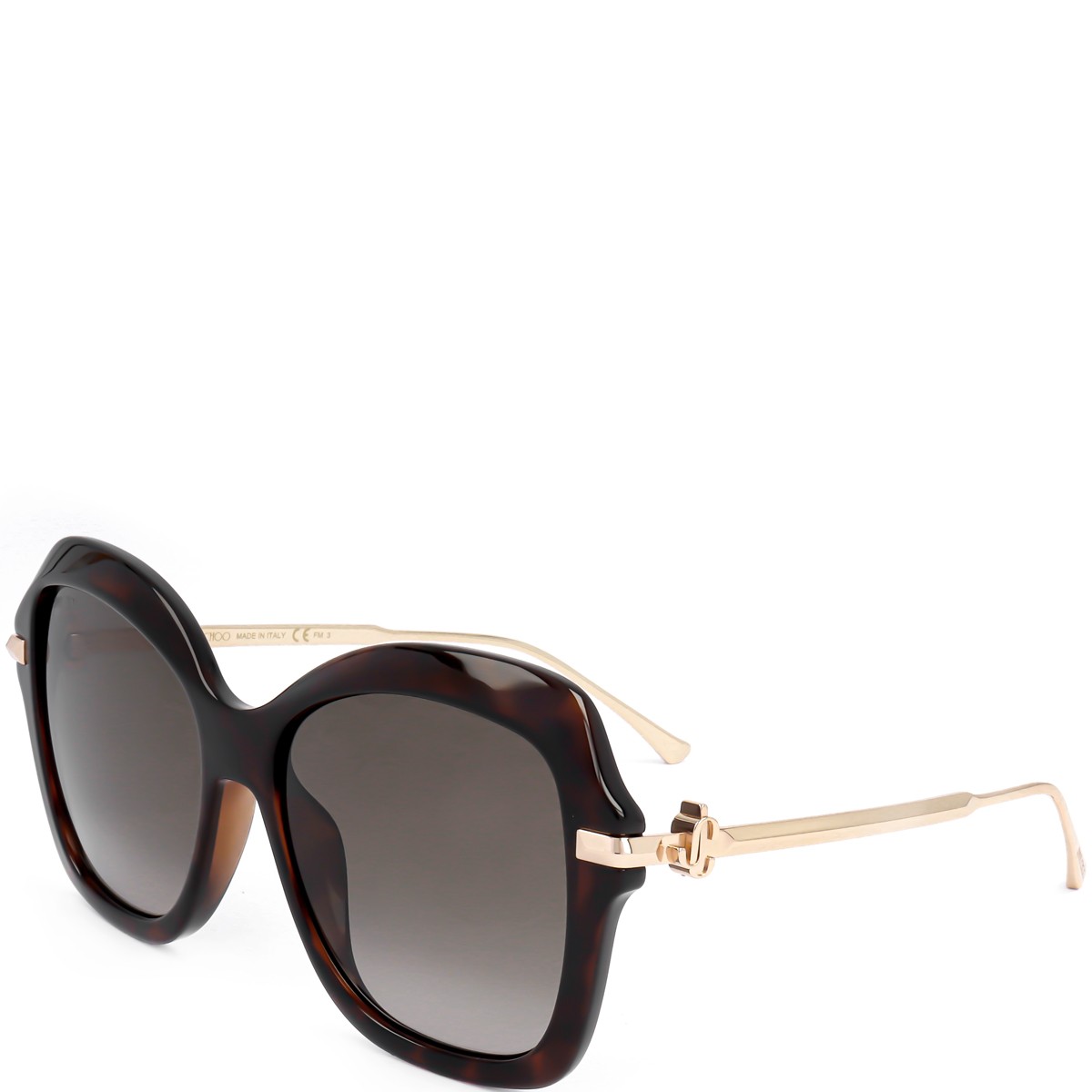 Jimmy Choo - Lunettes de soleil - Catégorie 3 - Marron