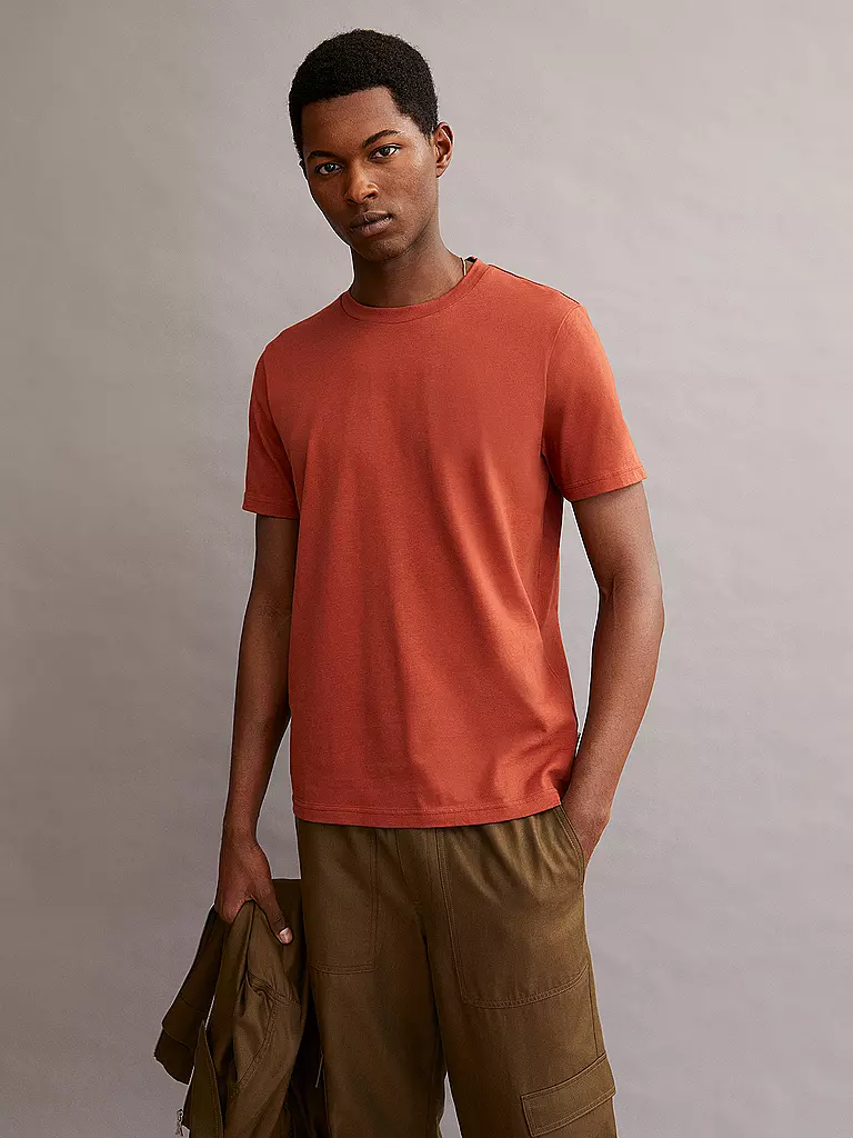 ARMEDANGELS T-Shirt JAAMEL STRUCTURE orange