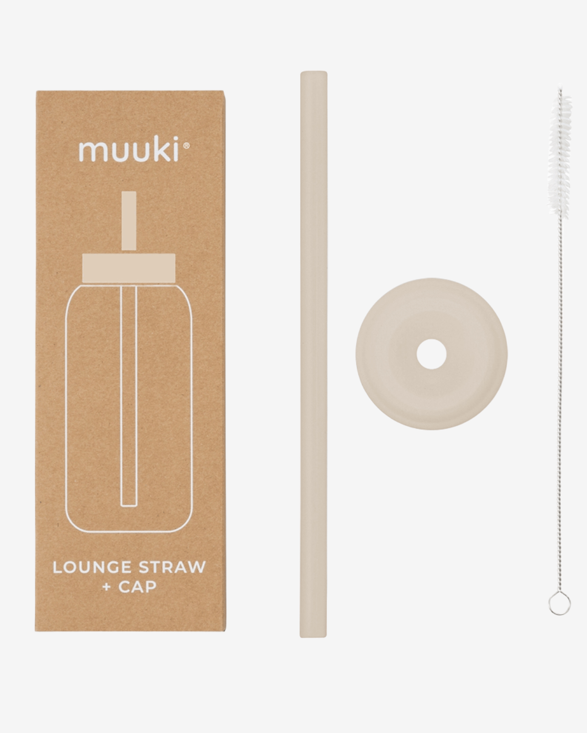 Flaskelokk m/ Sugerør til Muuki Daily Bottle – Lounge Straw + Cap