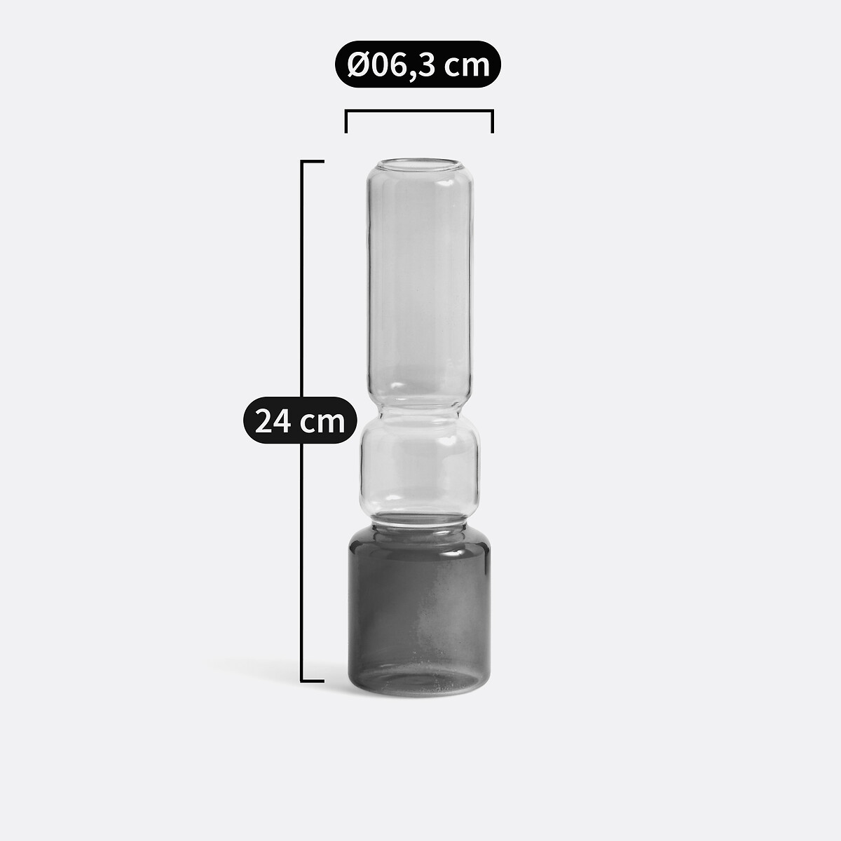 LA REDOUTE INTERIEURS<br>Vaso em vidro Alt.24 cm, Oryo