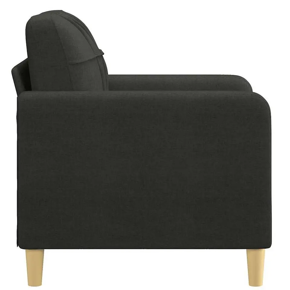 vidaXL - Fauteuil - Zwart - Stof - 60 cm
