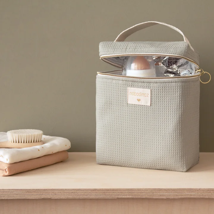 Nobodinoz - Concerto isolierte Lunchbag, ivory checks