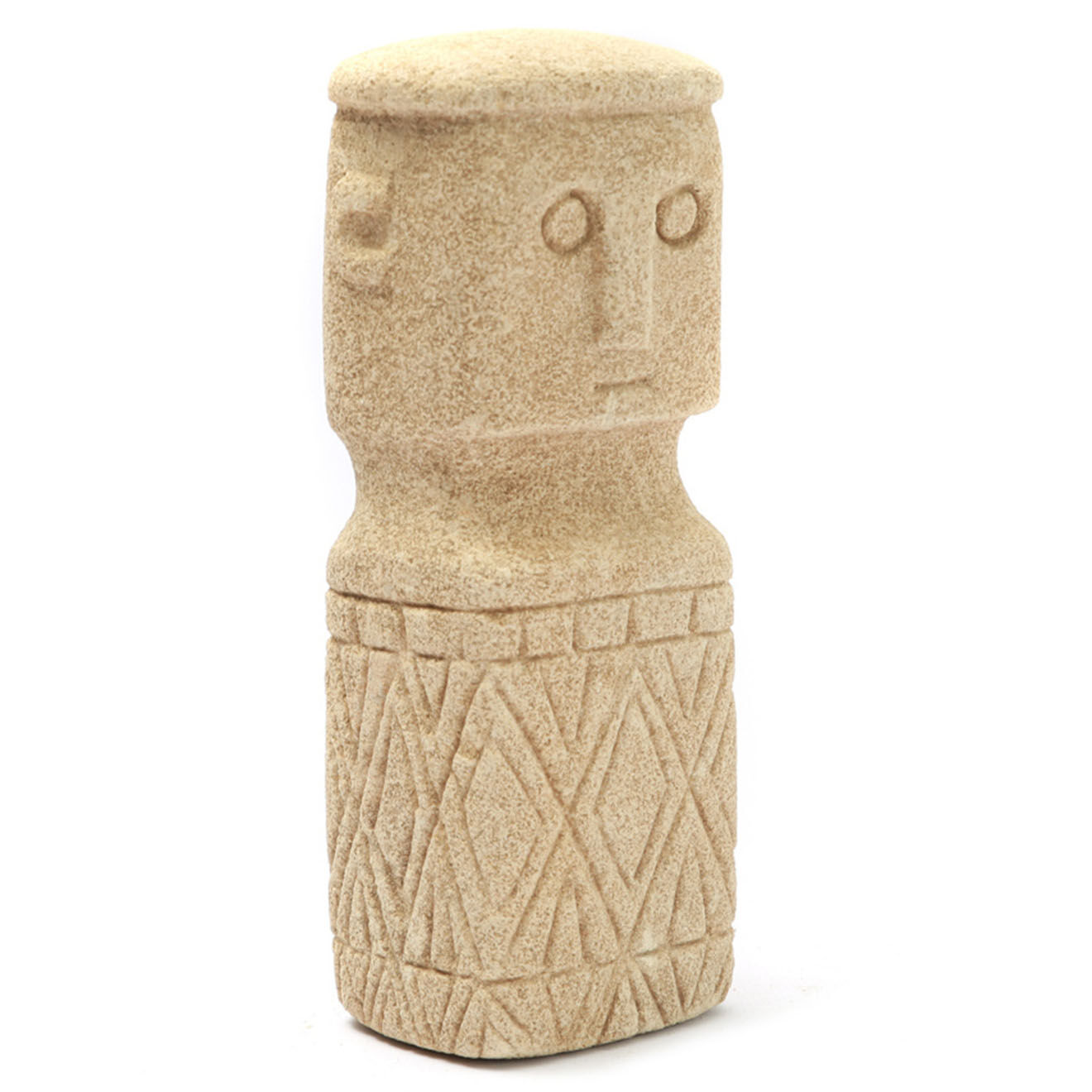 Bazar Bizar Statue de pierre Sumba naturel - 7x5x18 cm