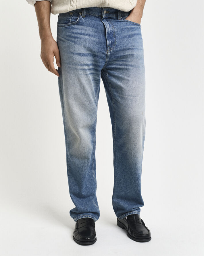 Gant GANT STRAIGHT FIT JEANS Semi light blue vintage