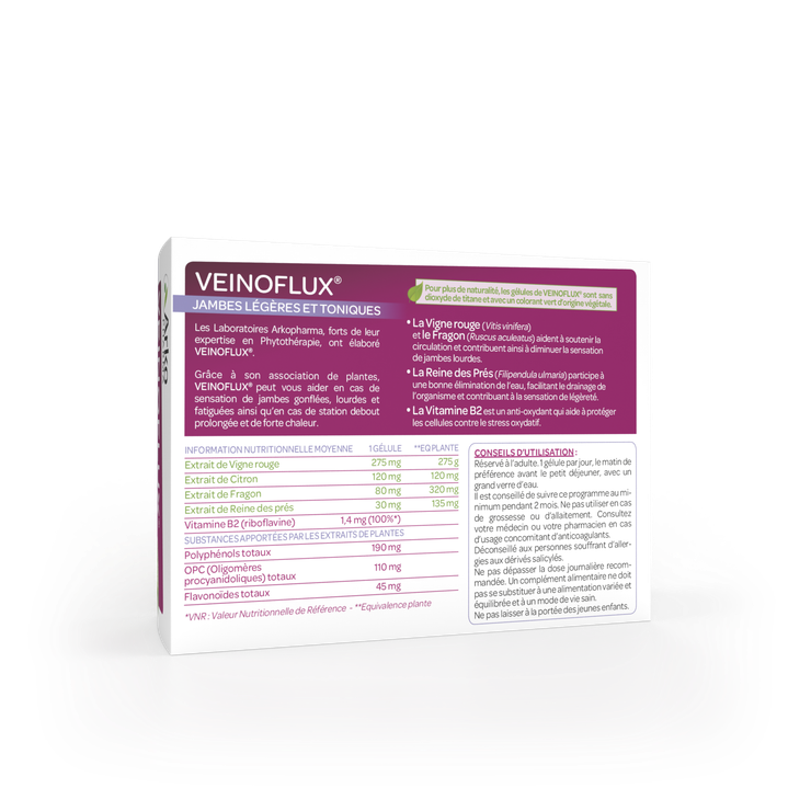 Veinoflux jambes légères et toniques 60 gélules