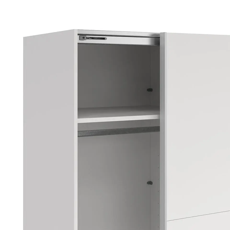 Hioshop Como schuifdeurkast 2 deuren 245x220cm wit
