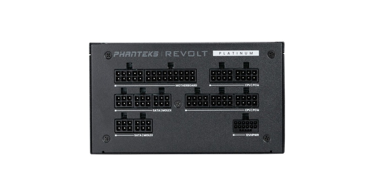 PhanteksRevolt modulaire 1000 watt voeding   (Zwart, Zonder kabels)