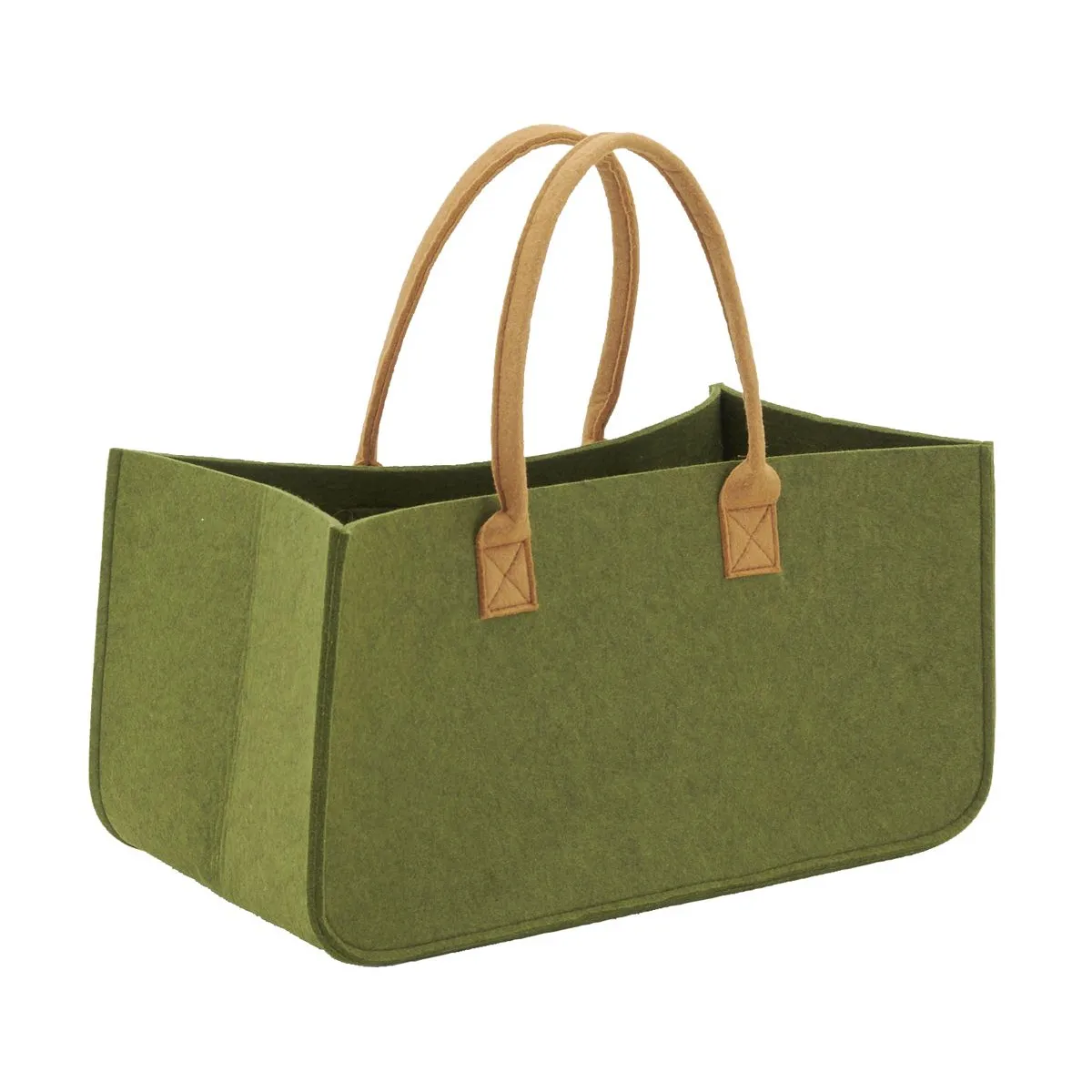 Aubry Gaspard Sac à bûches - Kaki 50 x 25 cm