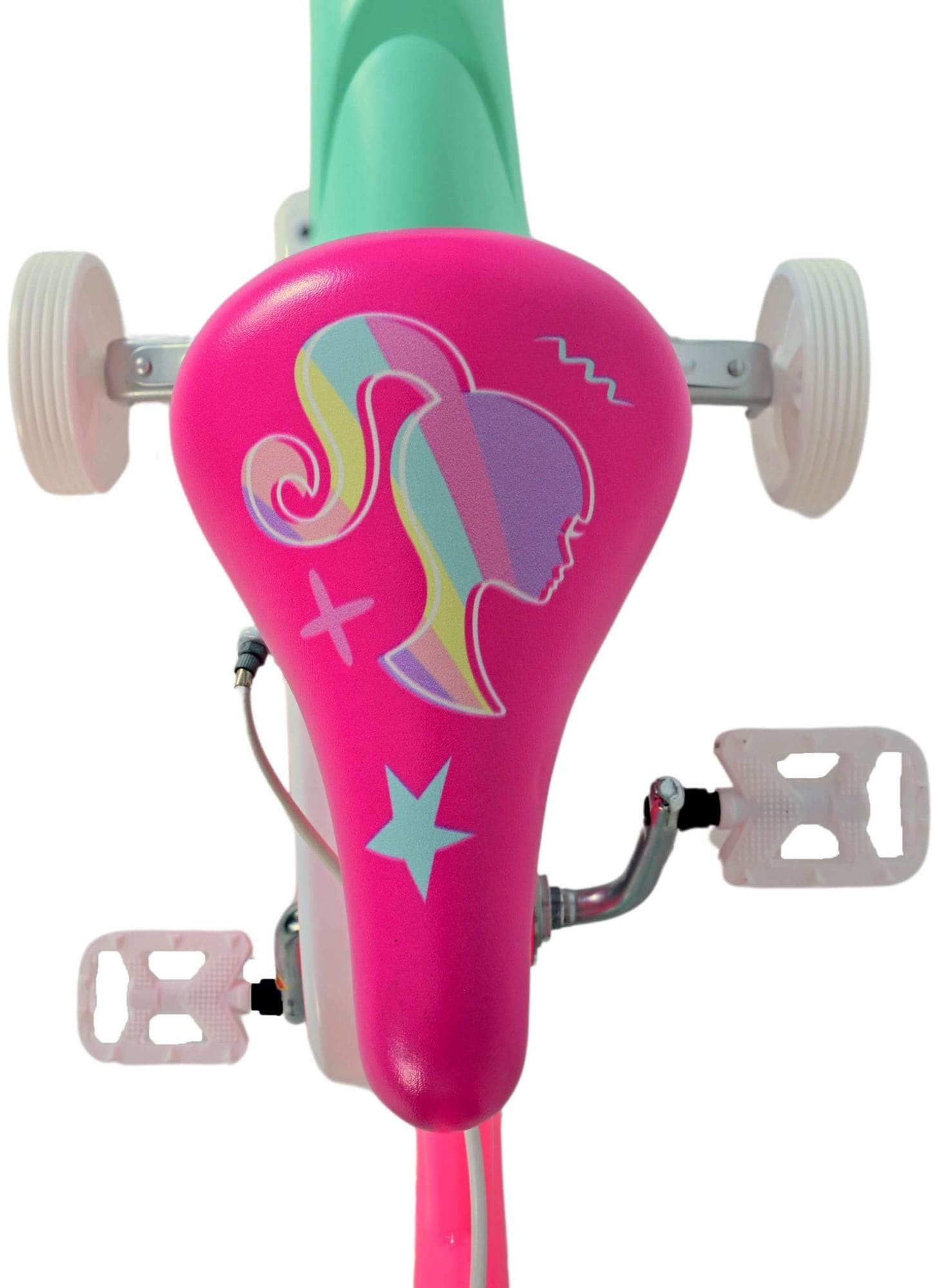 TPFSports Barbie Kinderfahrrad - Mädchen - 12 Zoll - Rücktritt + Handbremse - Rosa