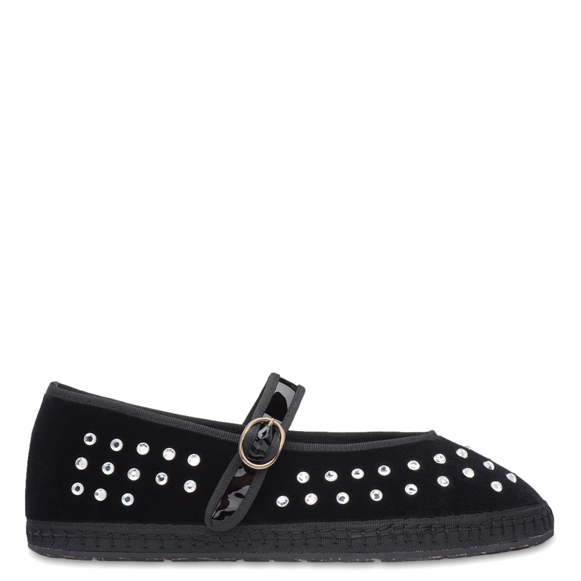 MAE - Ballerines en velours de coton | Noir