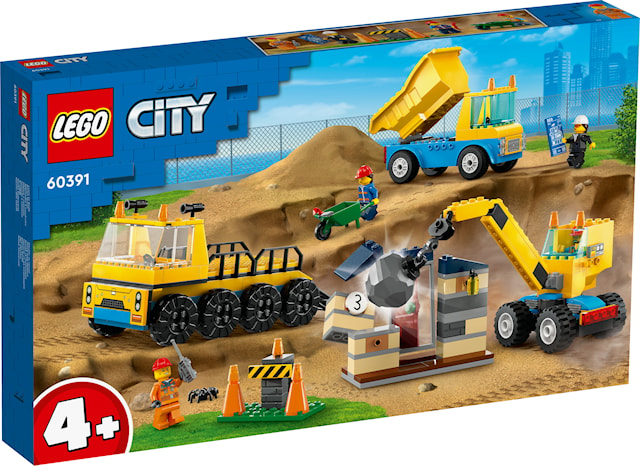 Anleggsmaskiner og kran med rivningskule LEGO® City (60391)