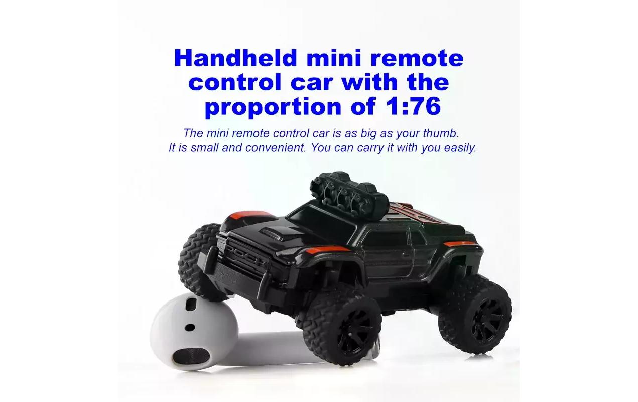 Micro Monster Truck TC-01, Schwarz, RTR, 1:76Vollwertiges RC-Auto im micro Format