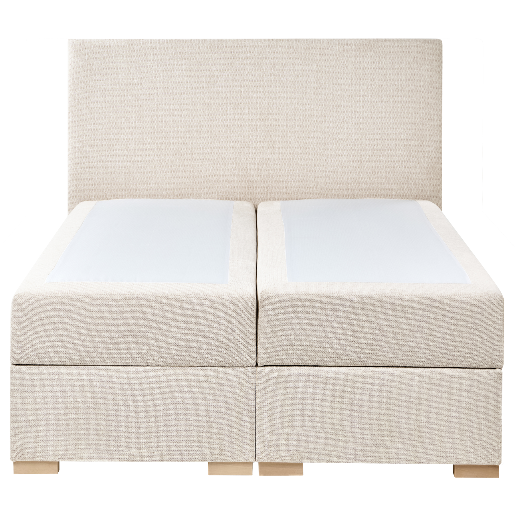 Beliani - MAJOR - Boxspring - Lichtbeige - 180 x 200 cm - Stof