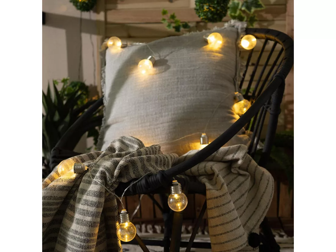 Guirlande d’Ampoules LED Solaire Galilei 2m 3000K Blanc chaud
