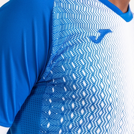 Camiseta Joma Supernova Royal Branca de Manga Curta