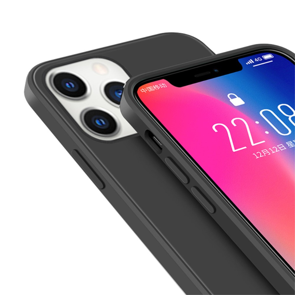 iPhone 13 Pro Gummi Case Hülle Soft-Touch Ultra Thin 1.0mm - Schwarz (Matt)