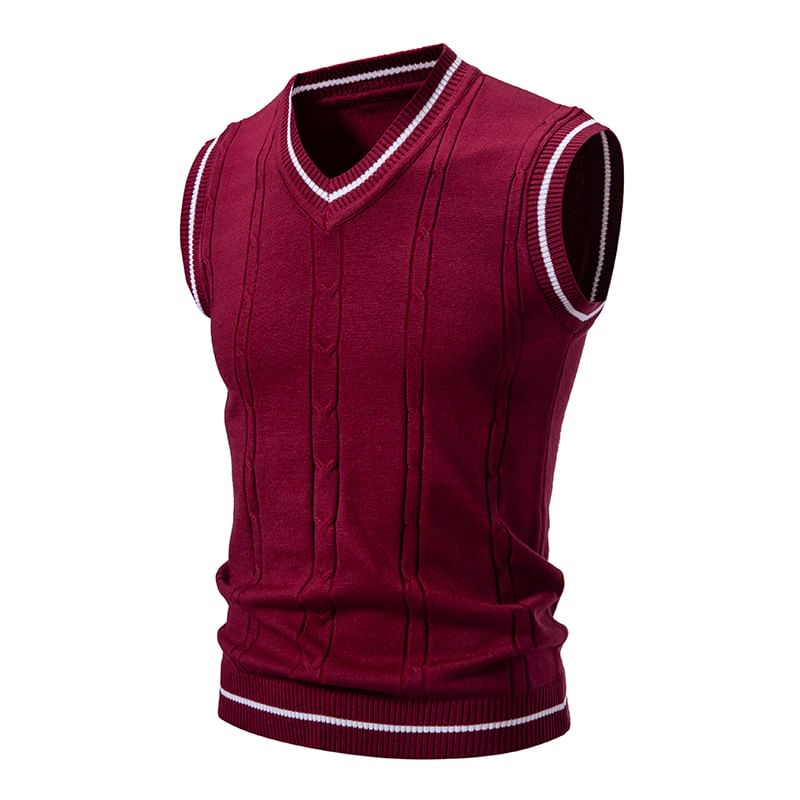 Fireon - V-hals vest met contrasterende rand