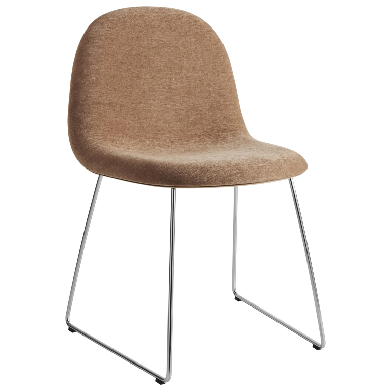 Gubi GUBI 3D eetkamerstoel RVS/Belsuede Special FR 132