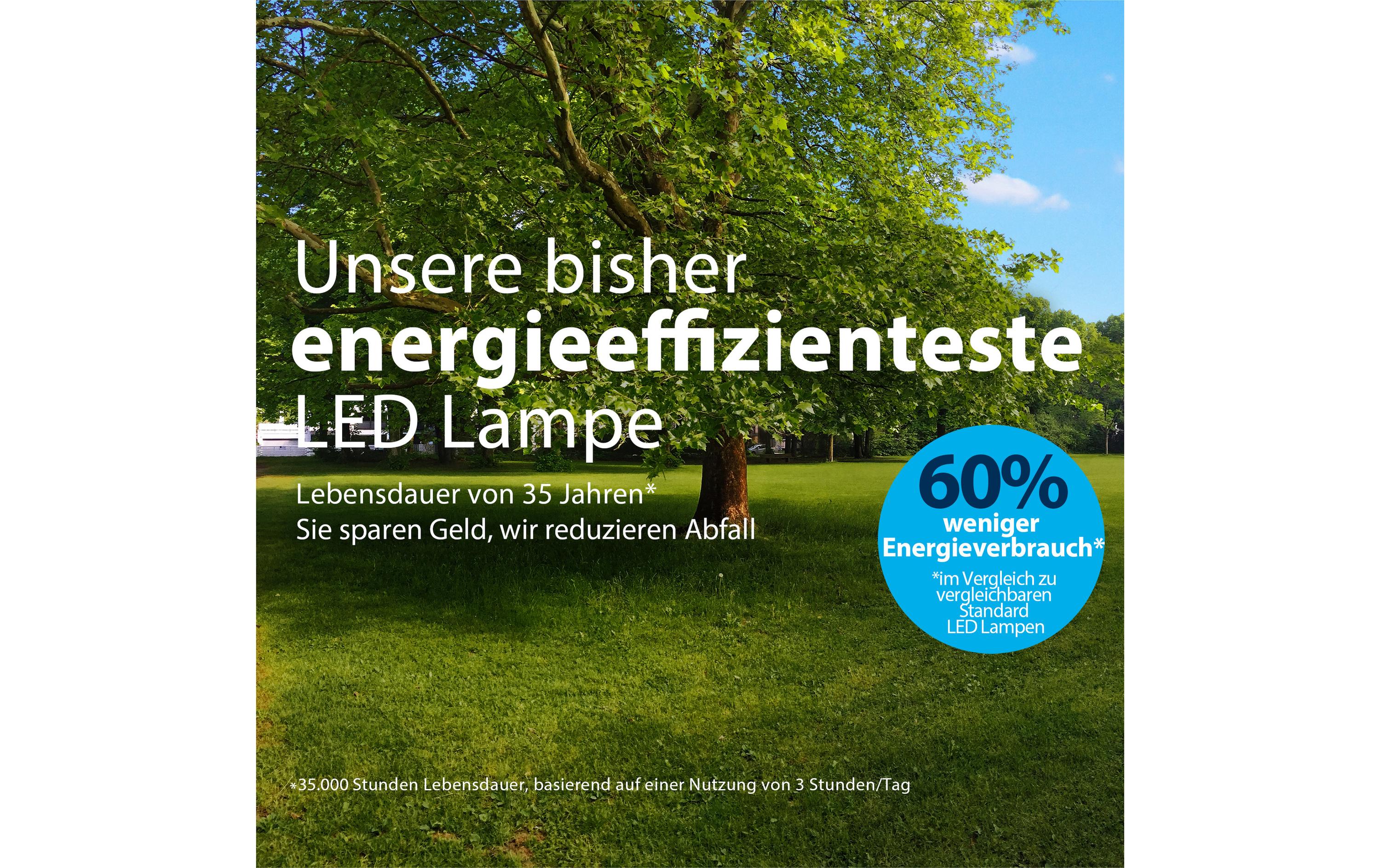 Lampe LED CLA 60W A60 E27 2700K CL UE 3CT/4 EC WarmweissUltraeffizientes LED-Leuchtmittel