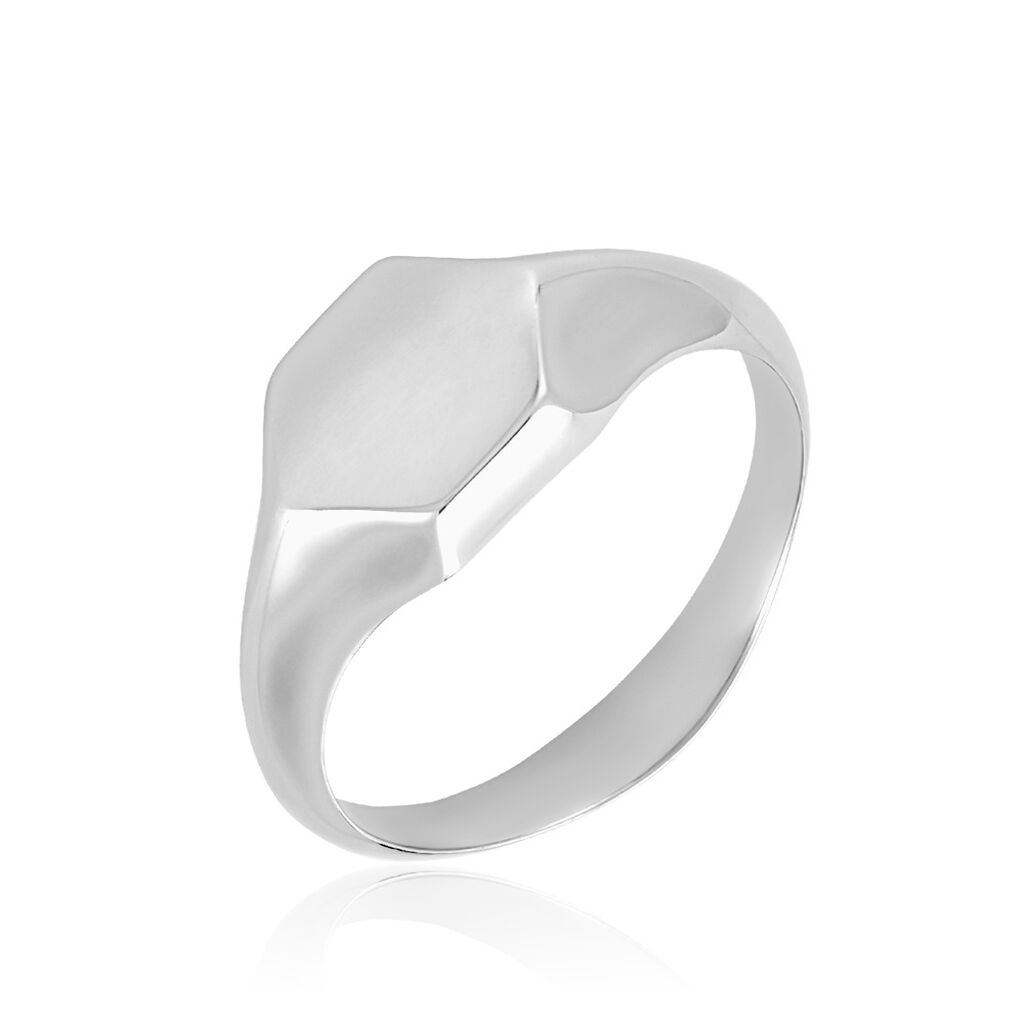 Chevalière Sanza Argent Blanc