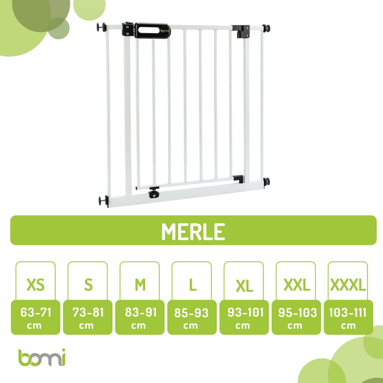 bomi Türschutzgitter Merle 63-111 cm S